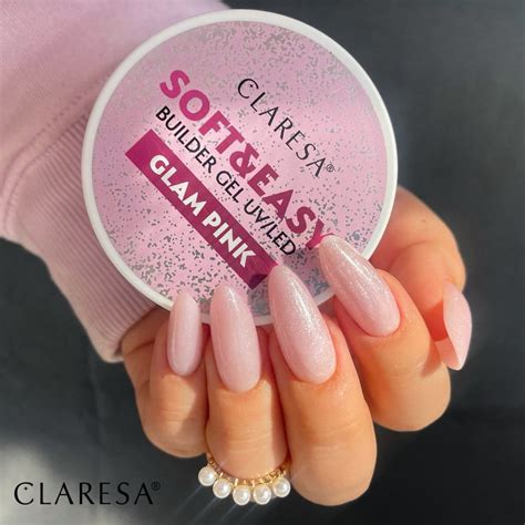 Żel budujący SOFT EASY builder gel glam pink 12g Claresa