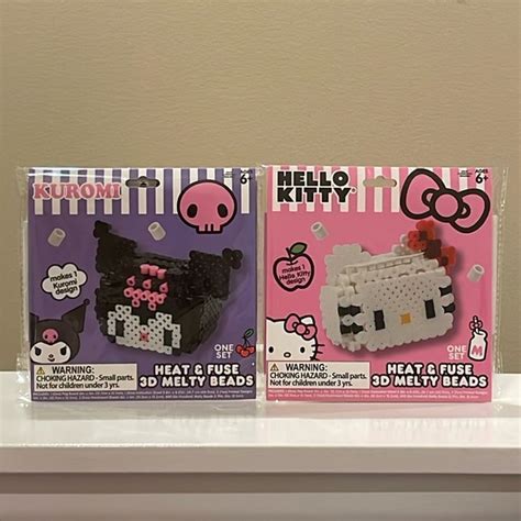 Hello Kitty Toys New Hello Kitty Kuromi Heat And Fuse 3d Melty Beads And Crafts 2pk Poshmark