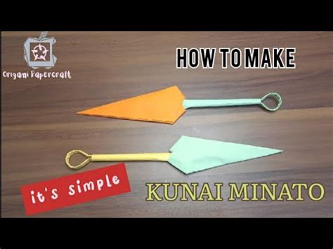 Cara Membuat Pisau Kunai Dari Kertas Origami KUNAI KNIFE I Origami