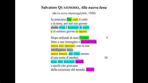 Salvatore Quasimodo Alla Nuova Luna Lettura E Breve Commento Della