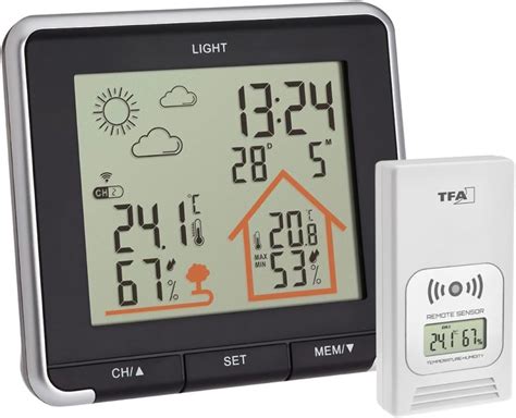 Tfa Dostmann Digitale Life Wetterstation Mit Funk Inkl Aussensensor