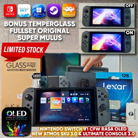 Jual Nintendo Switch V1 Cfw Rasa Oled 128gb Ultimate Console Dg Cfw