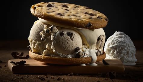 Free Photo Indulgent Homemade Chocolate Cookie On Rustic Wood Table