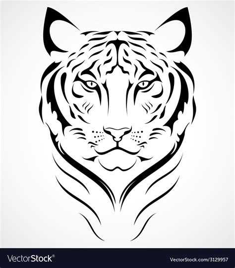 Bengal Tiger Tattoo Design Royalty Free Vector Image