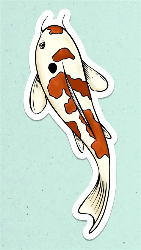 Hand Drawn Koi Fish Design Free PNG Sticker Rawpixel Koi Fish