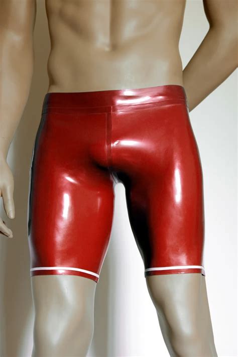 Latex Tight Short Pants Sexy Rubber Latex Hot Pants Latex Riding