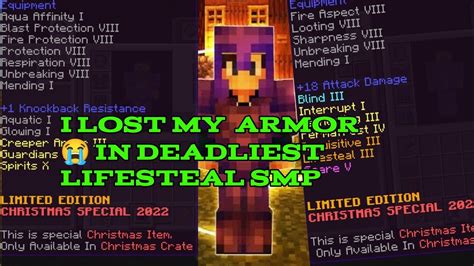 I Lost My Armor In Deadliest Lifesteal Smp Apple Mc Minecraft Server