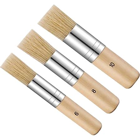 Toymis Pcs Wooden Stencil Brushes Natural Bristle Stencil Brushes For