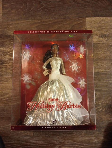 Holiday Barbie 2008 African American Doll Mattel Celebrating 20 Yrs Of Holiday Ebay