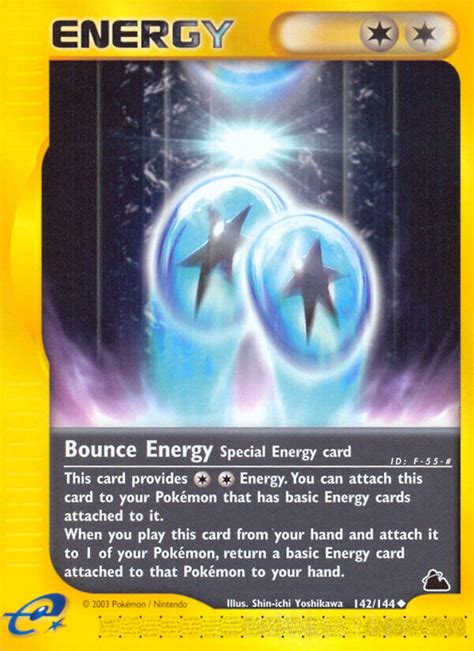 Pokémon e Card Series Skyridge Card 142 Bounce Energy Standard Arcade