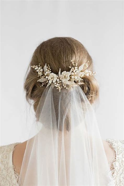 42 Dreamy Wedding Hairstyles With Veil Floral Wedding Hair Wedding