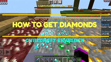 CUBECRAFT SKYBLOCK HOW TO GET DIAMONDS Minecraft YouTube