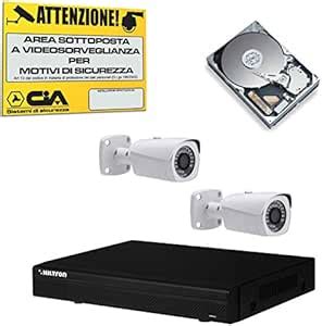 Kit Videosorveglianza Hiltron Antifurto Dvr Canali Hdcvi Hard Disk