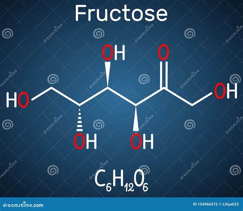 Fructose D Fructose Molecule Linear Form Stock Vector Illustration Of Molecular Acyclic