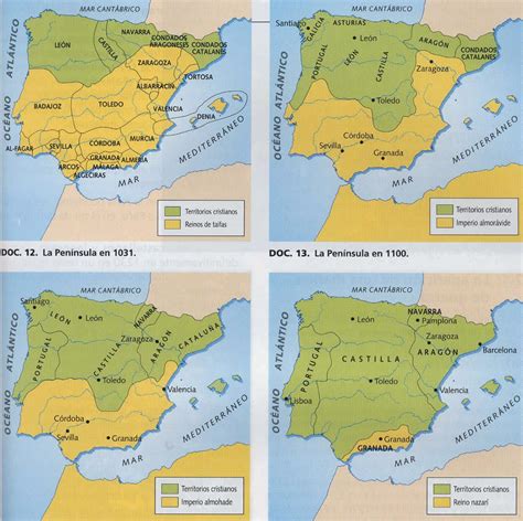 Clases de Ciencias Sociales Mapas de la Edad Media en la Península Ibérica