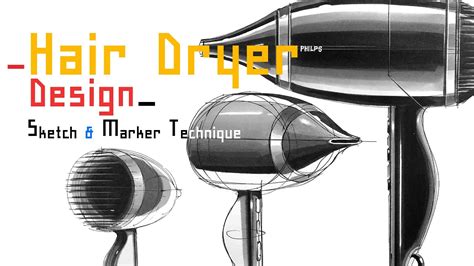 Hair Dryer Design Sketch