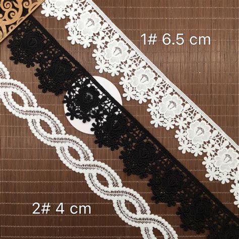 Exquisite Black And White Large Butterfly Flower Lace Embroidery Water