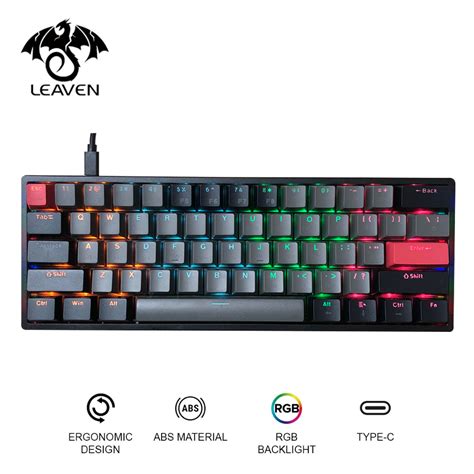 Leaven K Mechanical Keyboard Keys Hot Swappable Rgb Backlit
