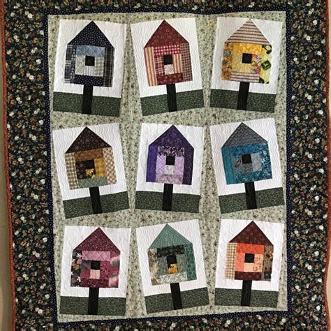 Birdhouse Quilt Etsy