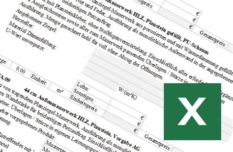 Muster Lv Ausschreibungs Vorlage Detailpreise F R Alle Efh Gewerke