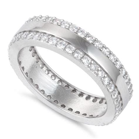 Sterling Silver Eternity Cz Ring