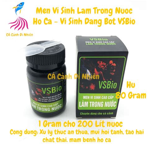 Men Vi Sinh Vsbio 80 Gram Vi Sinh Dạng Bột Làm Trong Nước Cho Hồ Cá