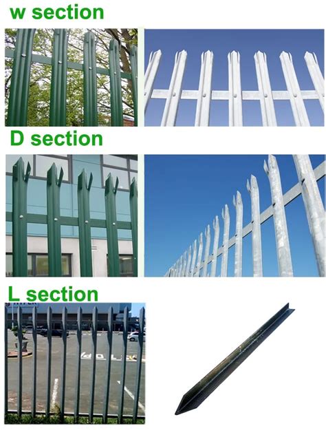 M High Powder Coating Galvanised Palisade Fencing Triple Pointed Head