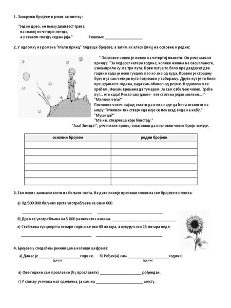 Brojevi Osnovni I Redni | PDF