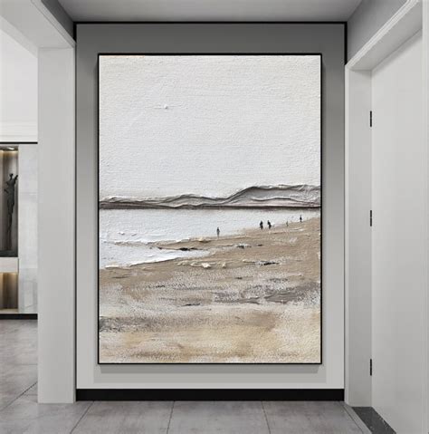 Large Wabi Sabi Wall Art Textured Abstract Painting Beach Etsy