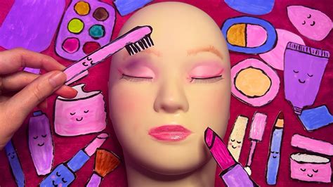 Asmr Paper Makeup On Mannequin It Really Applies Youtube