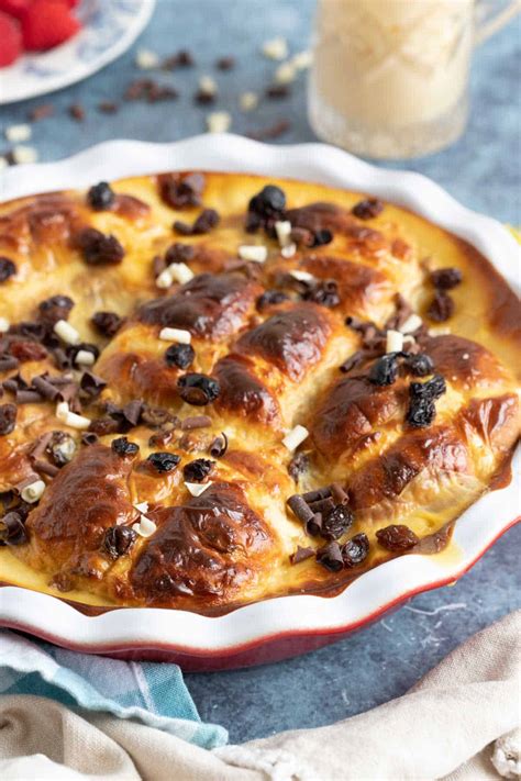 Easy Hot Cross Bun Bread And Butter Pudding Recipe Effortless Foodie