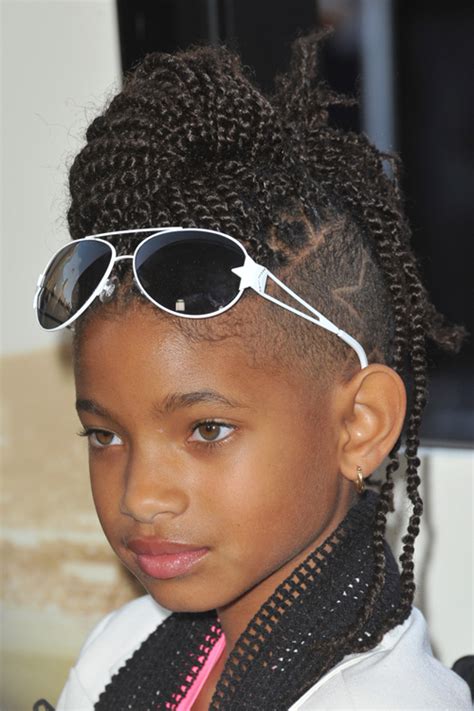 Willow Smith Black Carved Shapes Twists Undercut Hairstyle Steal