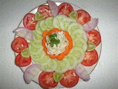 Easy Vegetable Salad Decoration Photos