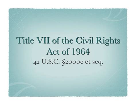 Title Vii Powerpoint Slides Ppt