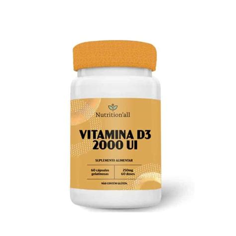 Vitamina D3 2000 UI 60 Cápsulas Nutrition All Natural Quality