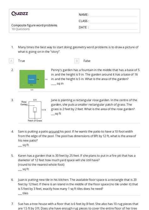 Geometry Word Problems Worksheets On Quizizz Free Printable