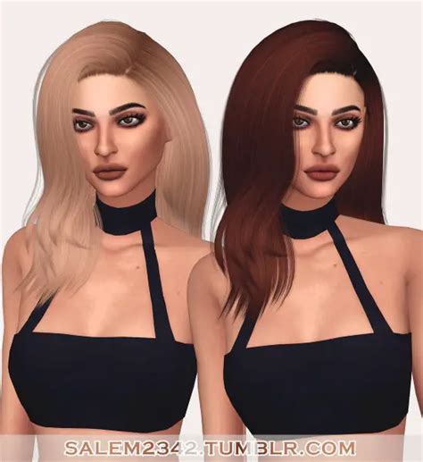 Sims 4 Hairs ~ Salem2342 Ade Kylie Hair Retextured