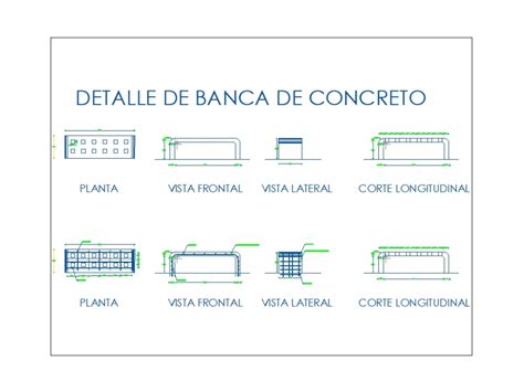 Banquetas En DWG 48 36 KB Librería CAD