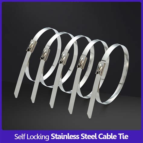 304 316 Stainless Steel Ball Lock Cable Ties Epoxy Coated Metal Wire