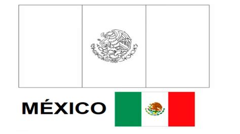 Bandeira Mexico Para Colorir EDUCA