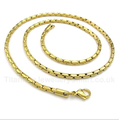 Titanium Gold Necklace-£50 - Titanium Jewellery UK