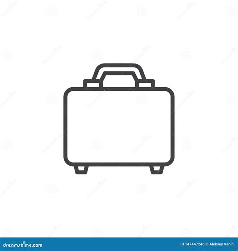 Briefcase Line Icon Stock Vector Illustration Of Symbol 147447246