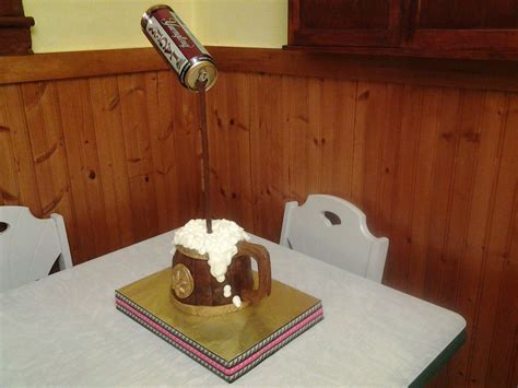 Floating Beer Can Cake