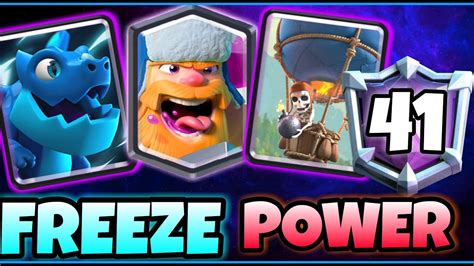 Top With Balloon Freeze Deck Clash Royale Youtube