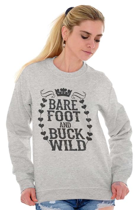 Barefoot Blue Jean Princess Country Women Crewneck Sweatshirt Brisco