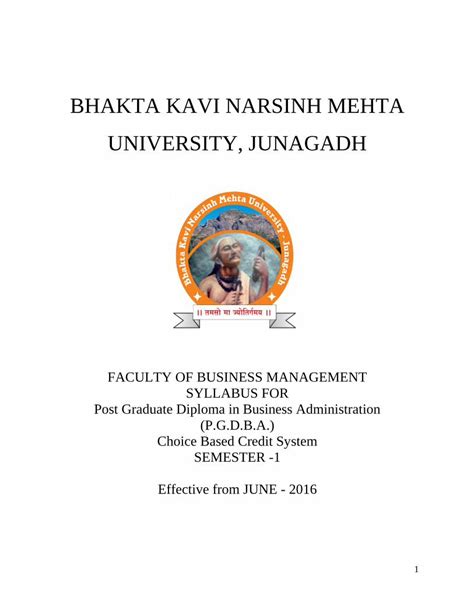 Pdf Bhakta Kavi Narsinh Mehta University Management P G D Bhakta