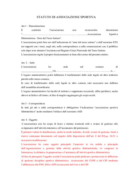 Compilabile Online Fac Simile Modello Di Statuto Di Un Associazione Fax