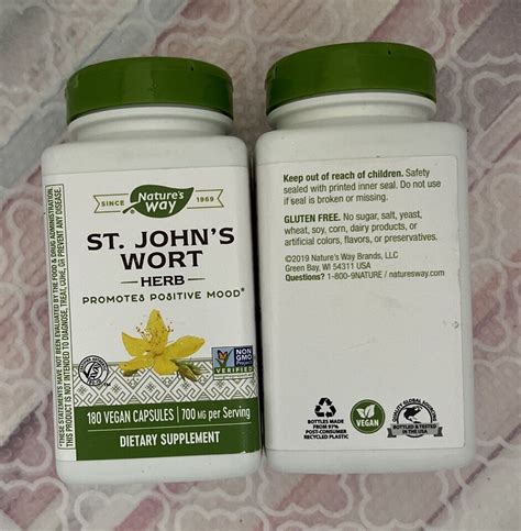 2 Natures Way St Johns Wort Promotes Positive Mood 180 VegCaps Exp 6