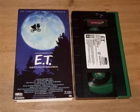 E T BANDE VHS Extra Terrestrial Rare Noir Et Vert 1982 EUR 6 59