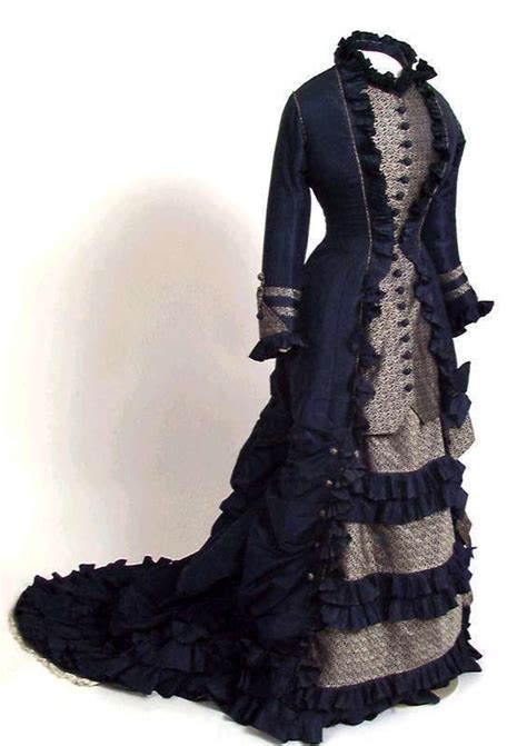 1870 Bustle Dresses Day Dress Ca Late 1870s Bustle Dresses Kjole Kjoler Tøj